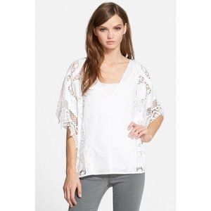 Bailey 44 Women's 'Wallenda' Lace V-Neck White Tunic - Size S - $198 -